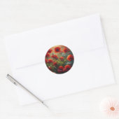 Red Poppies Floral bruiloft welkom Ronde Sticker (Envelop)