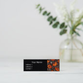 RED POPPIES Floral Monogram White Paper Mini Visitekaartje (Staand voorkant)