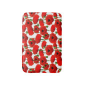 Red Poppies Floral Pattern Badmat (Voorkant Verticaal)