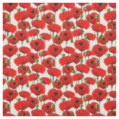 Red Poppies Floral Pattern Stof (Swatch)