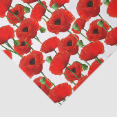 Red Poppies Floral Pattern Tissuepapier (Detail)