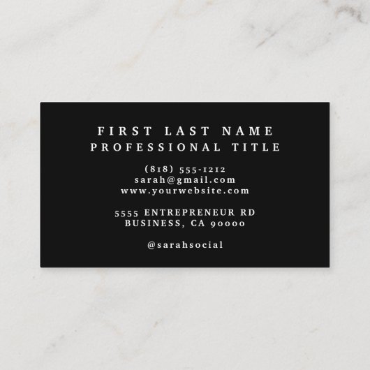 Red Poppies Floral Visitekaartje (Achterkant)