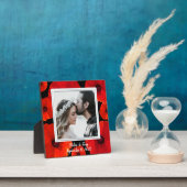 Red Poppies Foto van Pas getrouwd Marriage Gift Li Fotoplaat (Insitu)
