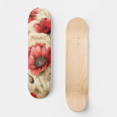 Red Poppies geïnspireerd op naam skateboard (Voorkant)