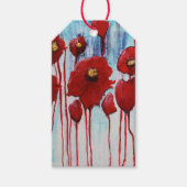 Red Poppies Gift labels Cadeaulabel (Voorkant)