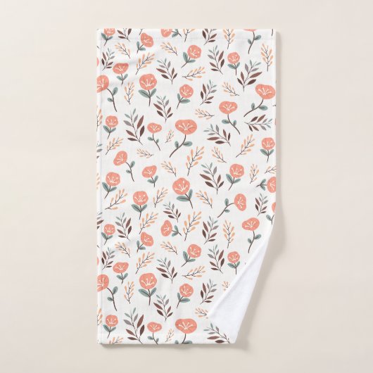 Red Poppies in Scandinavian Style Bad Handdoek (Handdoek)