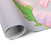 RED POPPIES JAPANESE COLLAGE Wrapping Paper Cadeaupapier (Rol Hoek)