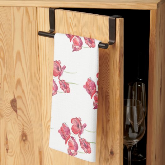 Red Poppies Kitchen Towel Theedoek (Derde Gevouwen)
