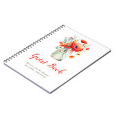 Red Poppies Mason Jar Bridal Shower Guest Book Notitieboek (Linkerzijde)