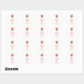 Red Poppies Mason Jar Verjaardag Ronde Sticker (Vel)