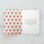 Red Poppies Mason Jar Vrijgezellenfeest Bedankkaart (Binnen)