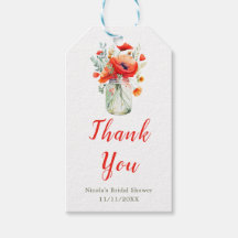 Red Poppies Mason Jar Vrijgezellenfeest