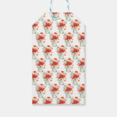 Red Poppies Mason Jar Vrijgezellenfeest Cadeaulabel (Achterkant)