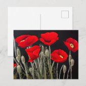 Red Poppies Natuur Art Briefkaart (Voorkant / Achterkant)