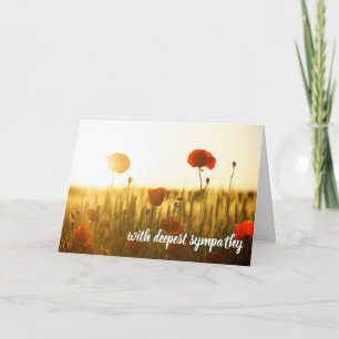 Red Poppies Open Field met de diepste sympathikaar Kaart
