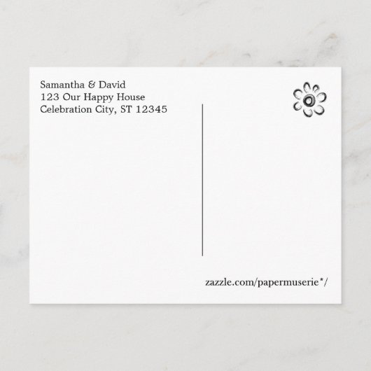 Red Poppies, Paarse Iris Waterverf Save the Date Aankondigingskaart (Achterkant)