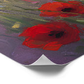 Red Poppies - Painterly Style Bloemenkunst Poster (Hoek)