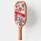 Red Poppies Patroon op maat Pickleball Paddle (Links)