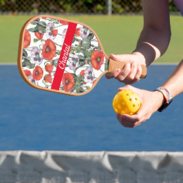 Red Poppies Patroon op maat Pickleball Paddle