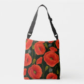 Red Poppies Personalized Crossbody Bag Tas (Voorkant)
