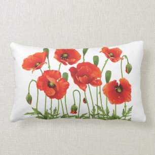 Red Poppies Pillow Oekraïens ontwerp Kussen