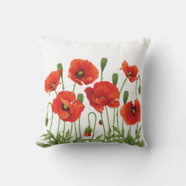 Red Poppies Pillow Oekraïens ontwerp Kussen