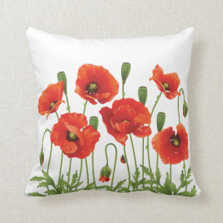 Red Poppies Pillow Oekraïens ontwerp Kussen