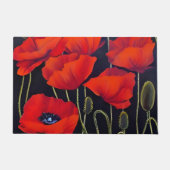 Red Poppies Planten Art Deurmat (Voorkant)