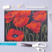 Red Poppies Planten Art Tissuepapier (Craft)