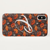 RED POPPIES Poppy Floral Blavk White Monogram Case-Mate iPhone Case (Achterkant (horizontaal))
