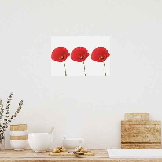 Red Poppies Poster afdrukken (Keuken)