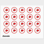 Red Poppies Remembrance Day Vergeet nooit kunst Ronde Sticker (Vel)