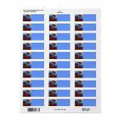 Red Poppies Retouradres Label (Full Sheet)