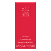 Red Poppies Spa Salon Schoonheidsspeciaalmenu Prij Reclamekaart (Achterkant)