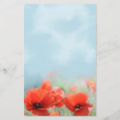 Red Poppies Specialized Stationery (Achterkant)