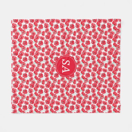 Red Poppies Terug naar School Dorm Essentials Fleece Deken (Voorkant (Horizontaal))