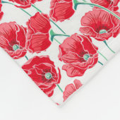 Red Poppies Terug naar School Dorm Essentials Fleece Deken (Hoek)