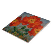Red Poppies Tile Tegeltje (Zijkant)