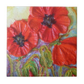 Red Poppies Tile Tegeltje (Voorkant)