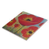 Red Poppies Tile Tegeltje (Zijkant)