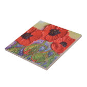 Red Poppies Tile Tegeltje (Zijkant)