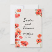 Red Poppies-uitnodiging (Voorkant)