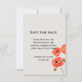 Red Poppies-uitnodiging (Achterkant)