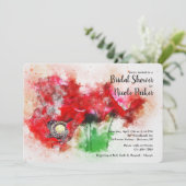 Red Poppies-uitnodiging Kaart (Staand voorkant)