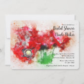 Red Poppies-uitnodiging Kaart (Voorkant)