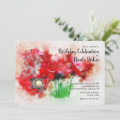 Red Poppies-uitnodiging Kaart (Staand voorkant)