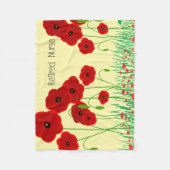 Red Poppies verpleegster Fleece Deken (Voorkant)