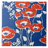Red Poppies  Wallpaper Fine Floral Art Tegeltje (Voorkant)