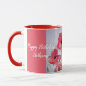 Red Poppies Waterverf Dames Naam Mok Scarlet (Links)