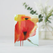 Red Poppies waterverf moderne bloemkunst Briefkaart (Staand voorkant)